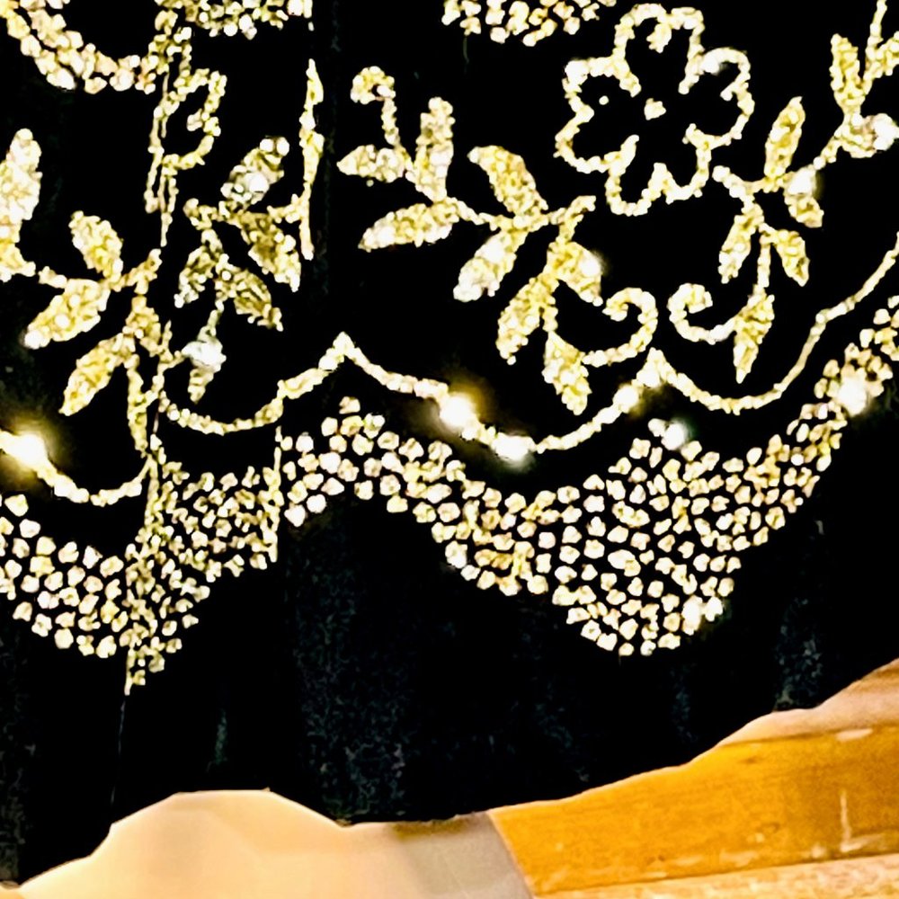 ⭐️HP(X2)⭐️VTG▪️SCOTT McCLINTOCK▪️Glitter Embellished Off-Shoulder Velvet Dress - Picture 6 of 10